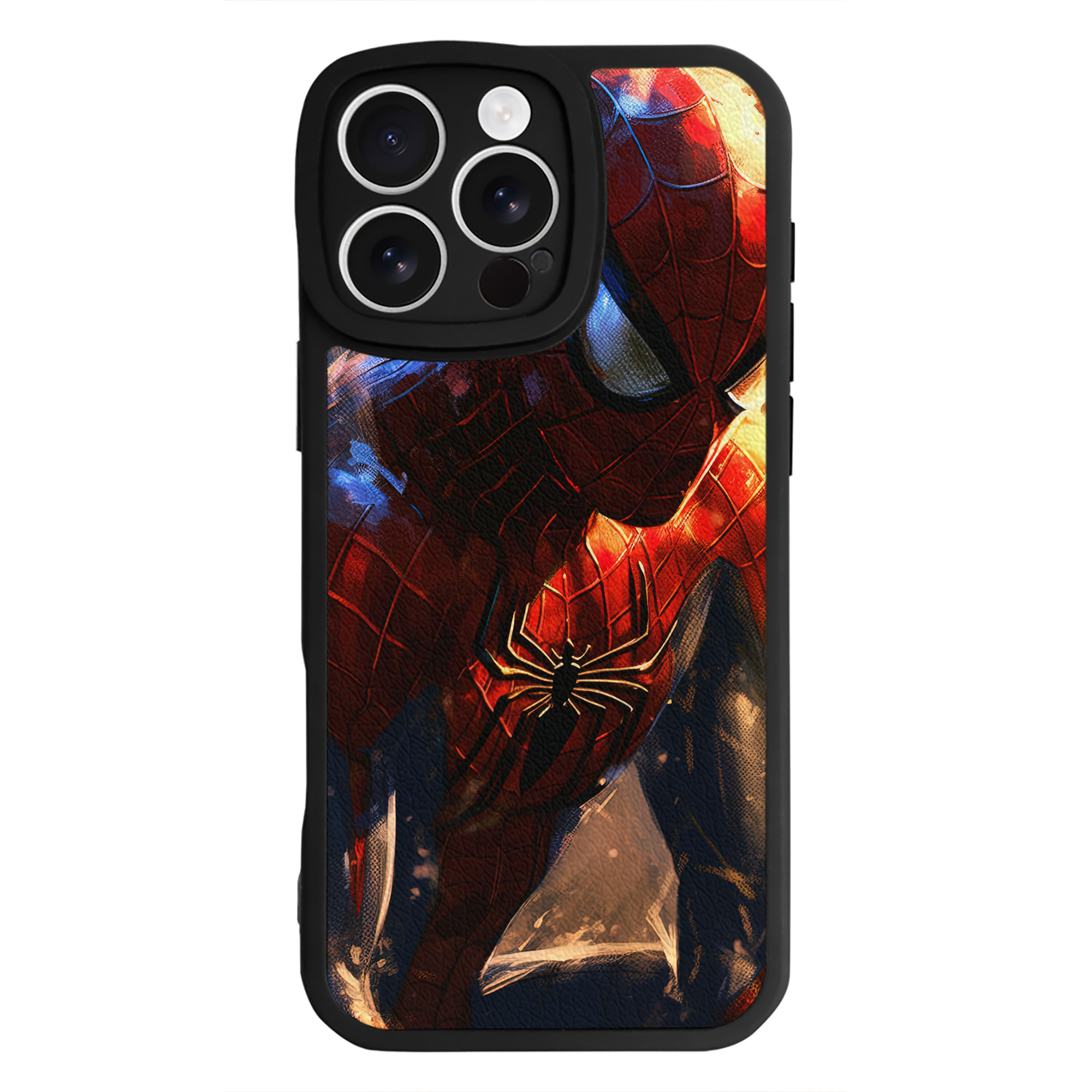 （画像用） Spider Man スパイダーマン 【iPhone 16シリーズ対応】シリコンスマホケース（レザー調） 材質：シリコン
